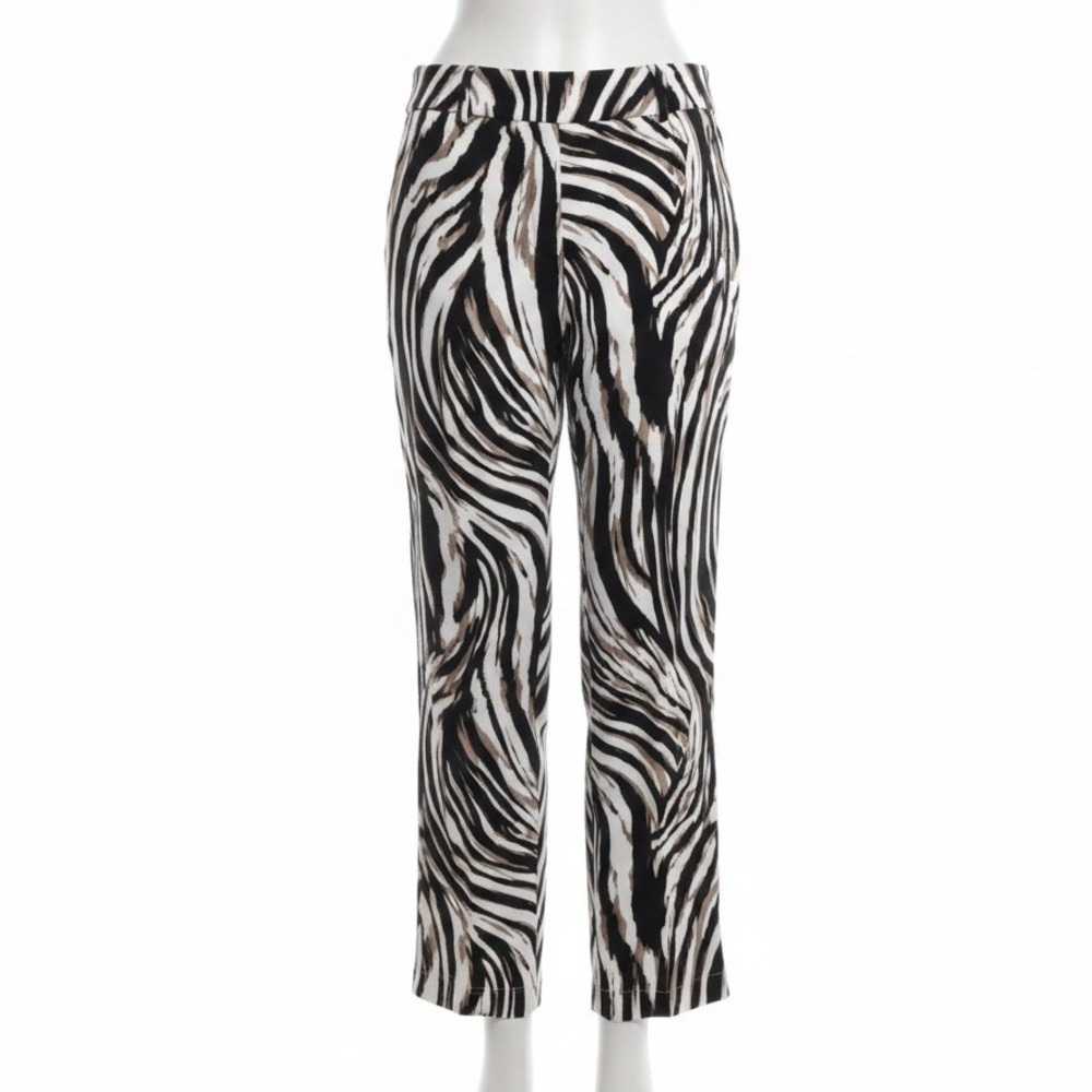 Joseph Ribkoff Zebra Print Wide Leg Pants Size 10 Animal Resortwear Statement